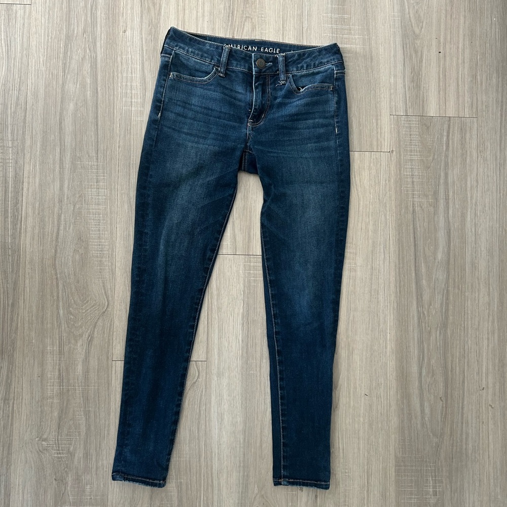 American Eagle Outfitters Women's Deep Indigo Skinny Jeans